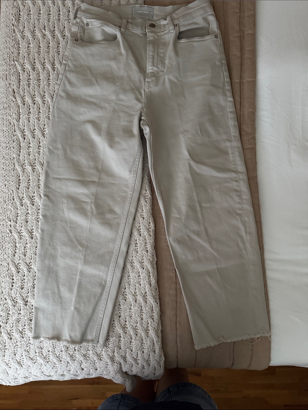 Everlane The Way High Jean in Light Beige